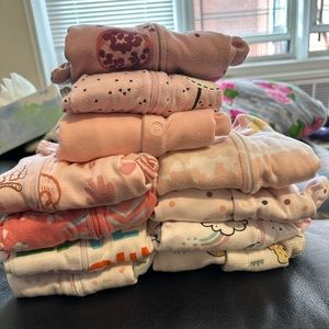 Size 0-3 months sleep to play onesies